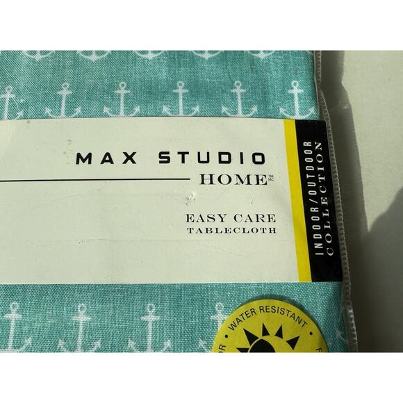 Nautical Anchors Oblong Tablecloth Indoor Outdoor Water & Fade Resistant Max - Picture 3 of 11